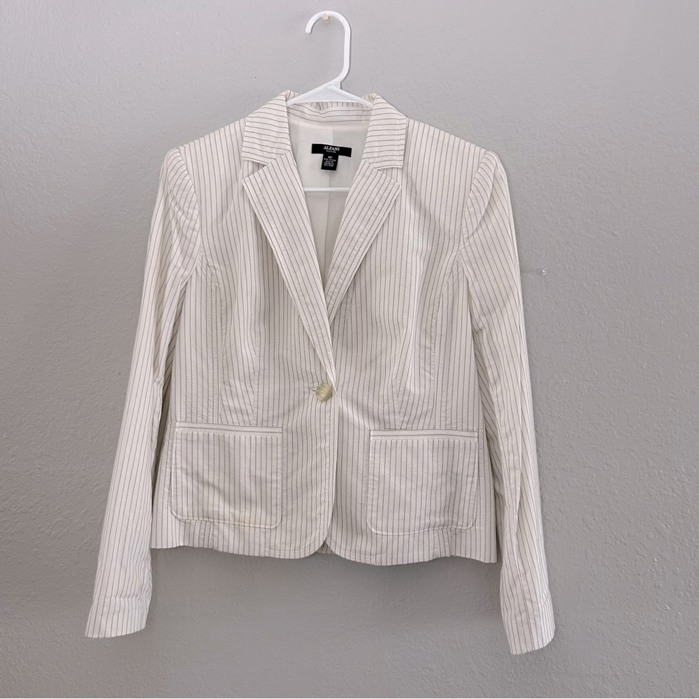 Alfani White Womens Blazer